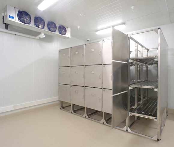 Morgue and mortuary cold rooms